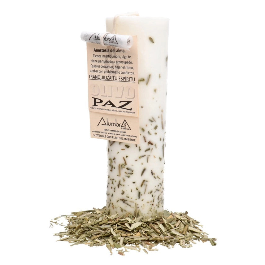 Handgemachte Kerze mit Olivenbaum – Innerer Frieden & Harmonie – Klura