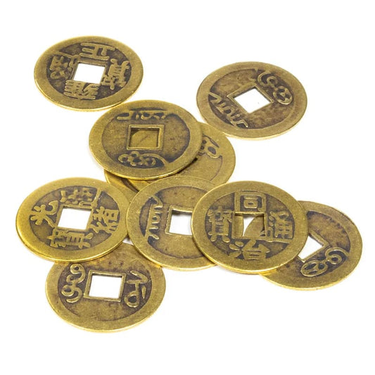 Chinesische Feng Shui Glücksmünzen Set von 10