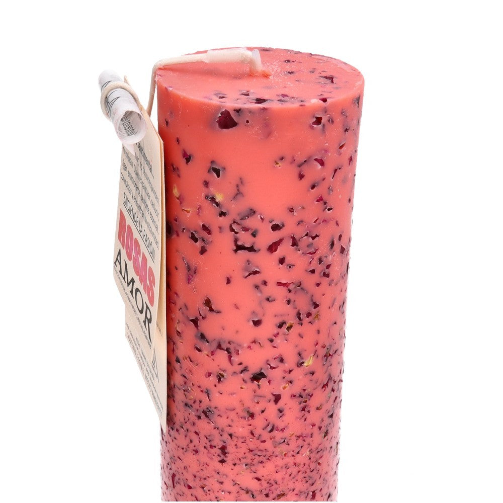 Handgemachte Kerze mit Rosen – Liebe, Anziehung und Herzensöffnung