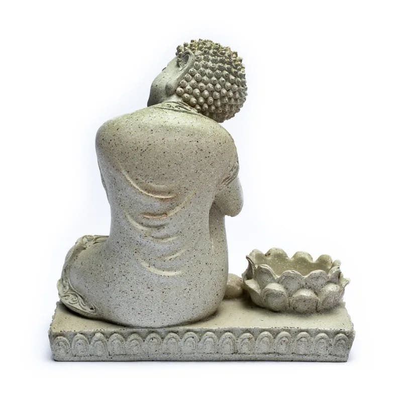 Buddha Teelichthalter – Ruhende Haltung – Lotusform – Polyresin