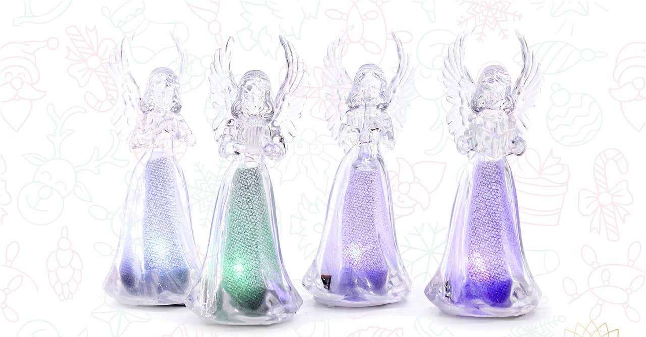 Beleuchteter Engel mit Farbwechsel – 10 x 6 x 5 cm