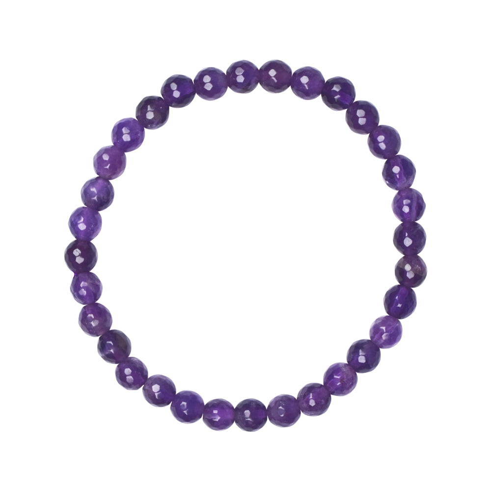 Amethyst bracelet extra 6mm faceted beads