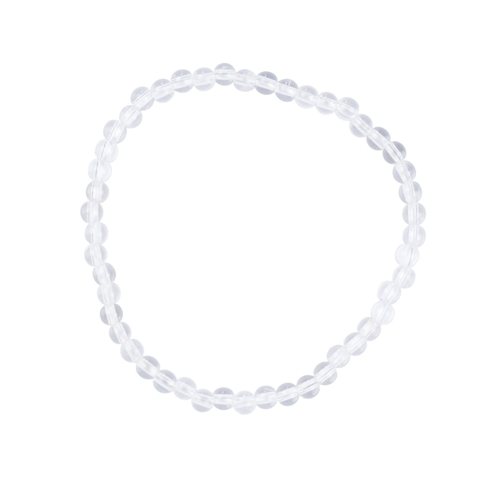 Kristallklar - Bergkristall Armband mit 4mm Kugeln