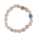 Harmonie der Berylle - Morganit & Aquamarin Armband mit 10-12mm Nuggets