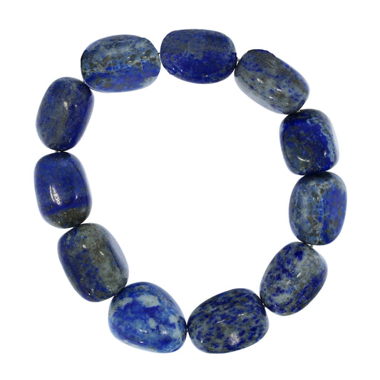 Himmlische Eleganz - Lapis Lazuli Armband mit 18-12mm Nuggets