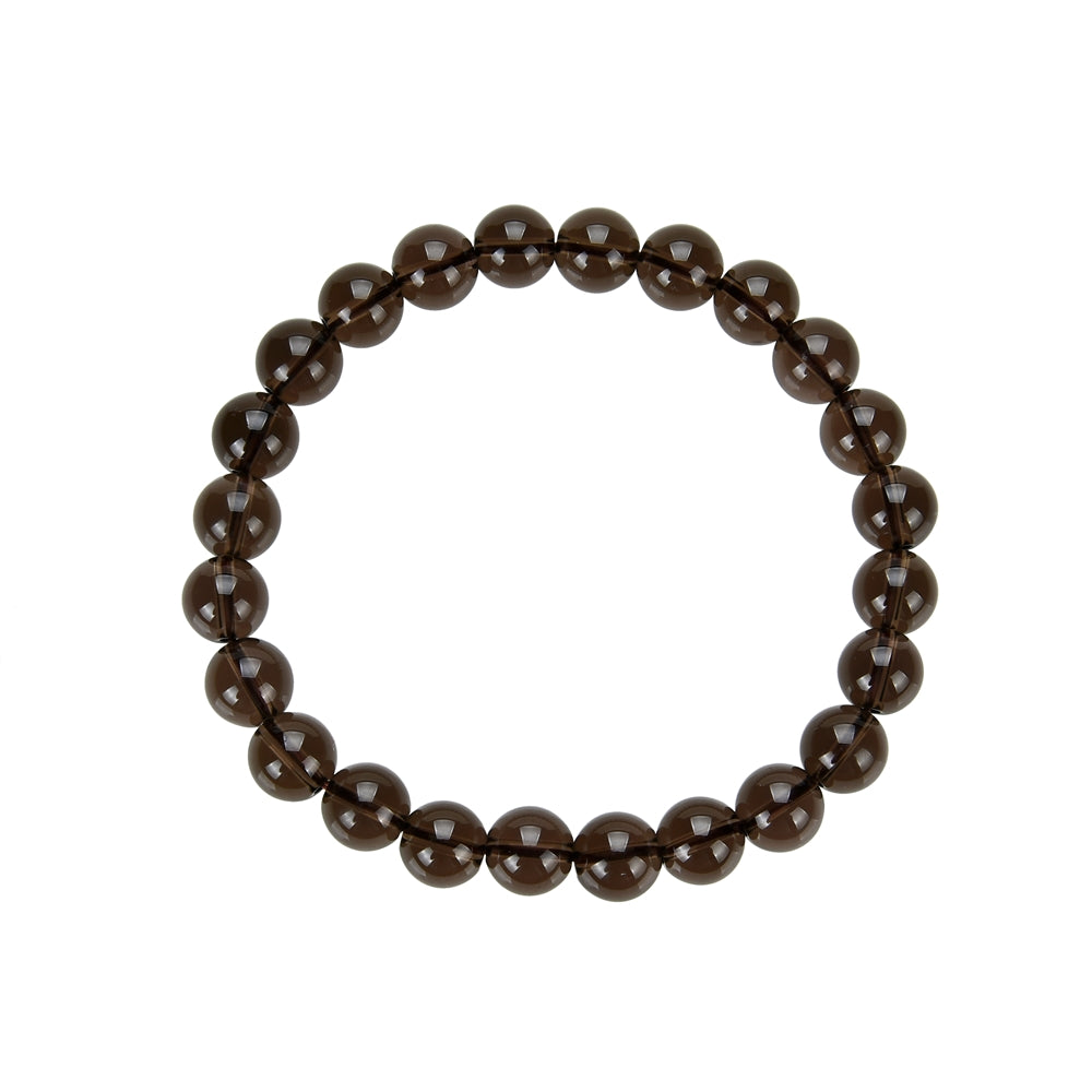 Bracelet smoky quartz 8mm balls