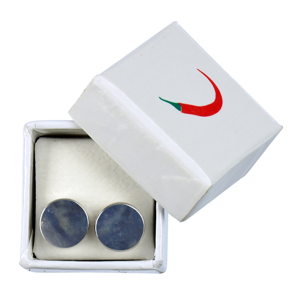 Elegante Ohrstecker mit Sodalith Cabochon 8mm