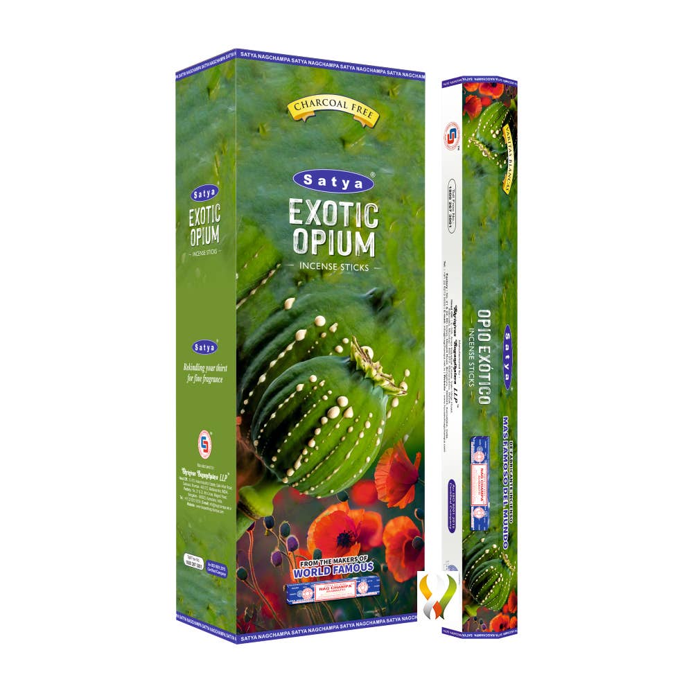 Satya Exotic Opium Hexa Räucherstäbchen – Mystische Tiefe & Sinnliche Wärme
