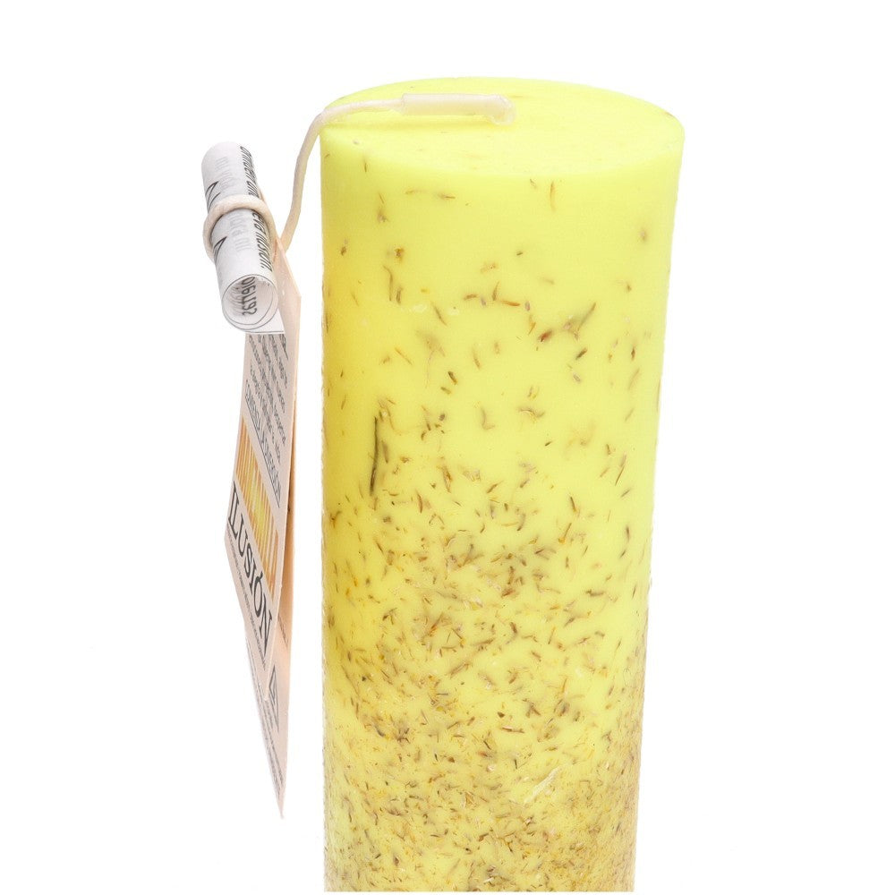 Handgemachte Kamille-Kerze – Illusion & Lebensfreude