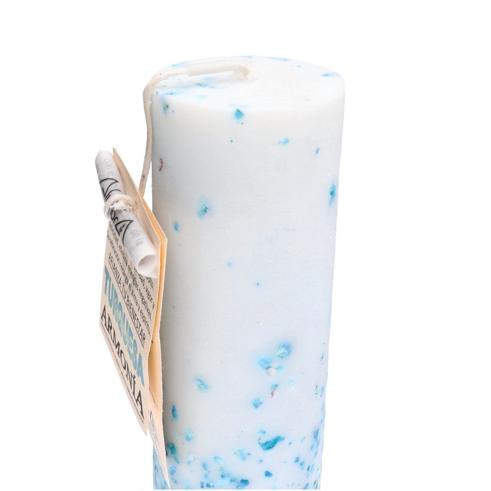 Handgemachte Türkis-Kerze – Harmonie & Ausgleich