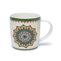 Set of teacup mandala green