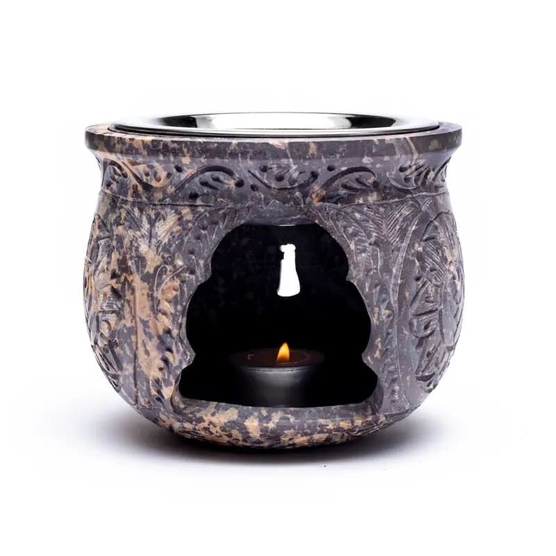 Smoking vessel &amp; fragrance lamp soapstone