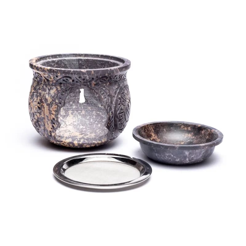 Smoking vessel &amp; fragrance lamp soapstone