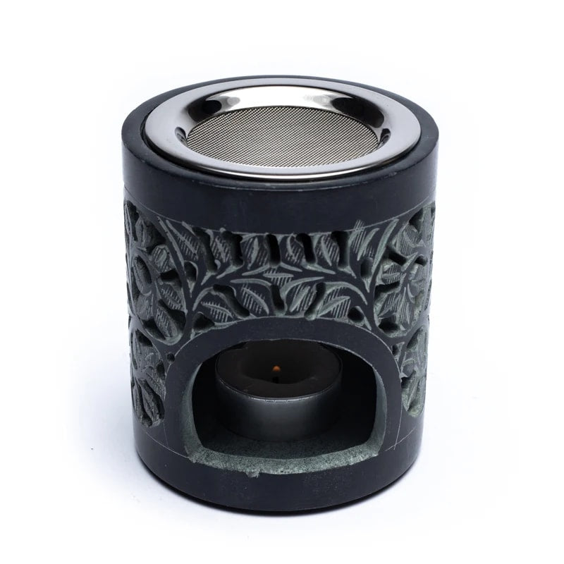 Smoking vessel - fragrance lamp soapstone black