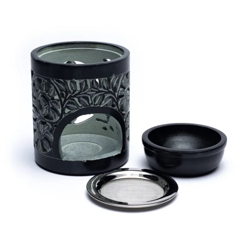 Smoking vessel - fragrance lamp soapstone black