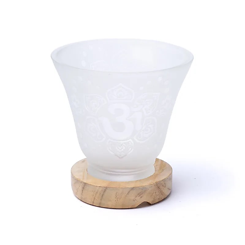 Edelsteinlampe Om mit Kabel und LED