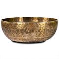 Sound bath singing bowl richly decorated
