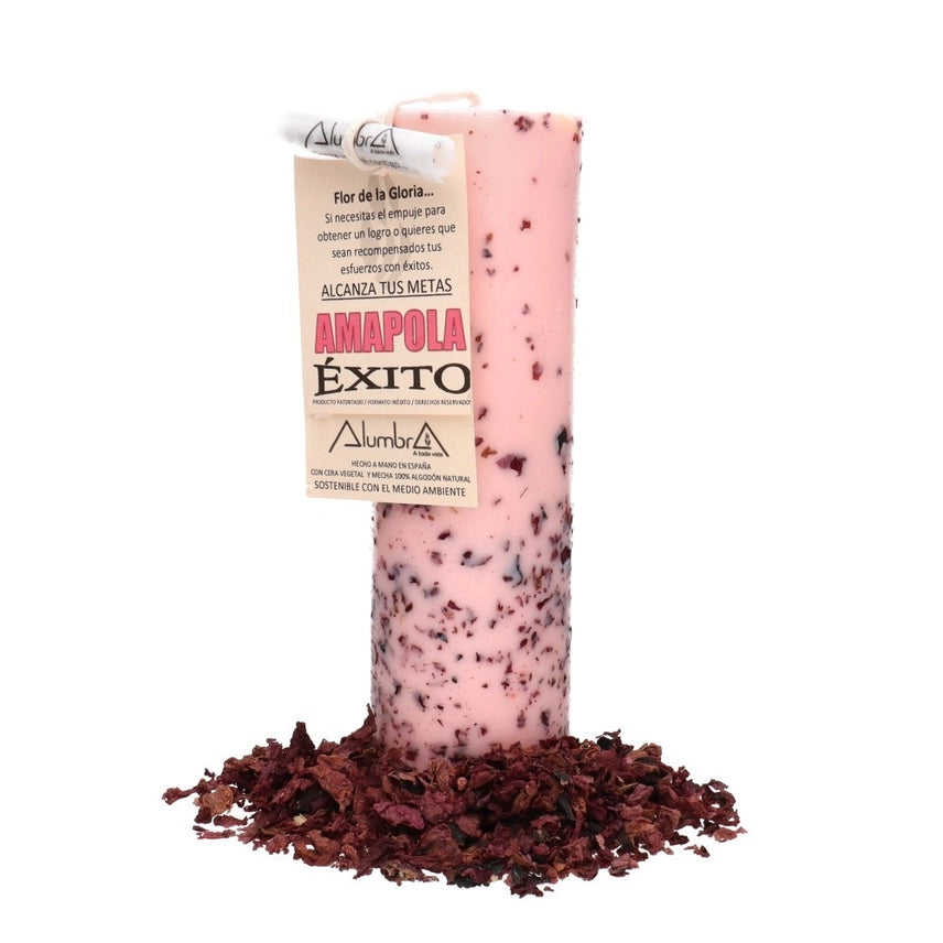 Handgemachte Kerze mit Mohn – Für deinen Erfolg und Zielerreichung