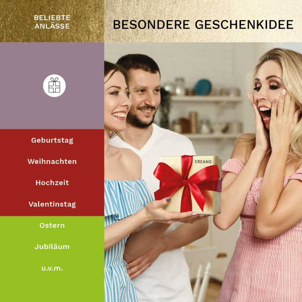 Creano Teeblumen Mix – goldenes Geschenkset