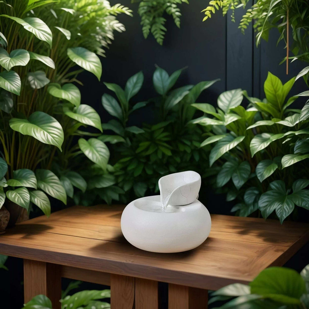 Crystal Line Tierbrunnen – Toby – Ungiftige Glasierte Keramik – Dekorativer Brunnen