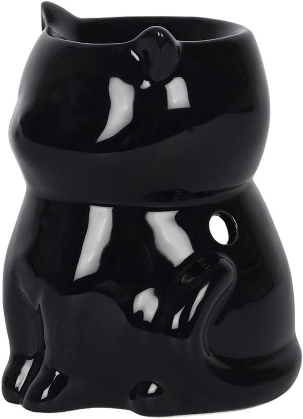 Duftlampe "Black Cat" : Stilvolle Dekoration und praktischer Wachsschmelzbrenner
