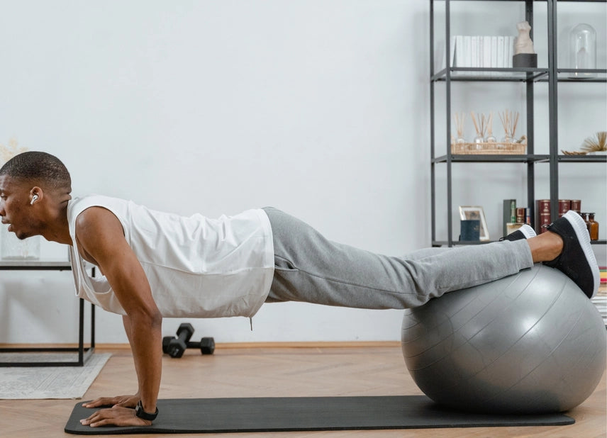 Yoga-/Fitnessball Größe S – 55 cm, Grau