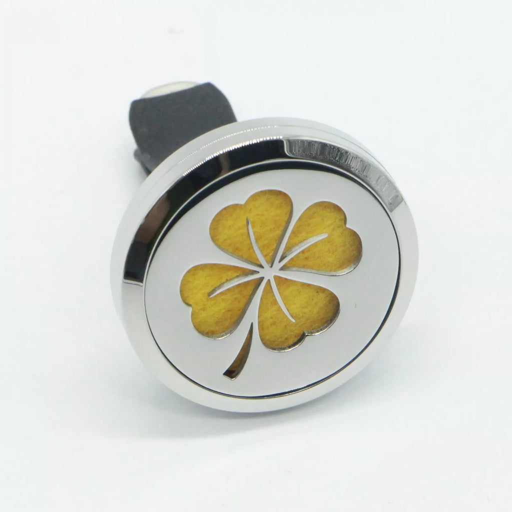 Clip’Arôme Auto-Diffusor – Kleeblatt – Edelstahl mit Löscher