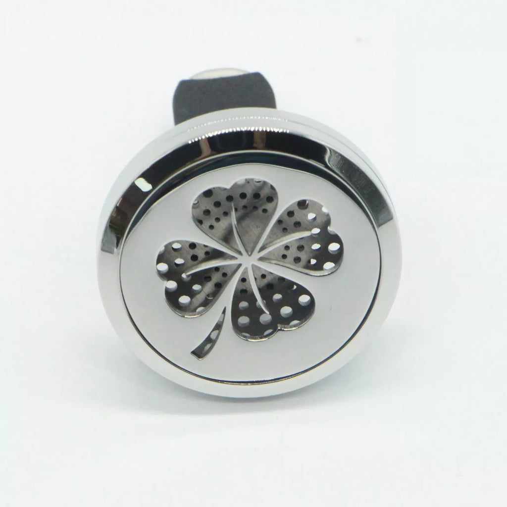 Clip’Arôme Auto-Diffusor – Kleeblatt – Edelstahl mit Löscher