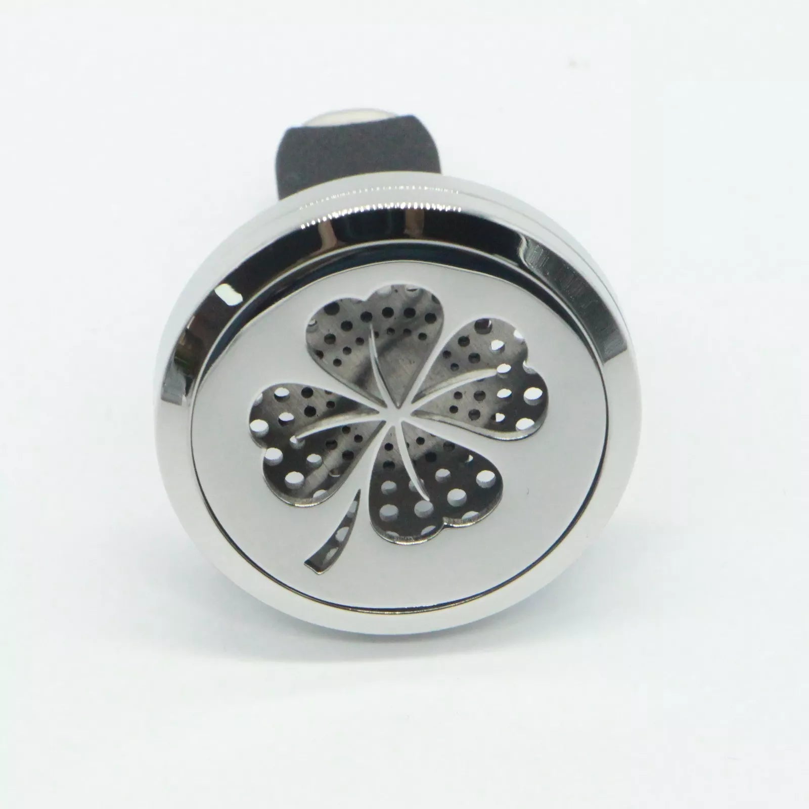 Clip’Arôme Auto-Diffusor – Kleeblatt – Edelstahl mit Löscher