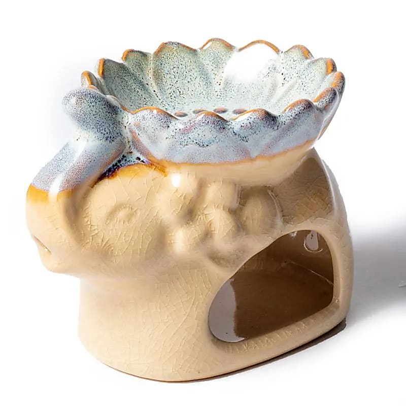 Aroma oil and wax burner elephant turquoise