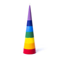 Kegelkerze Regenbogen unparfümiert