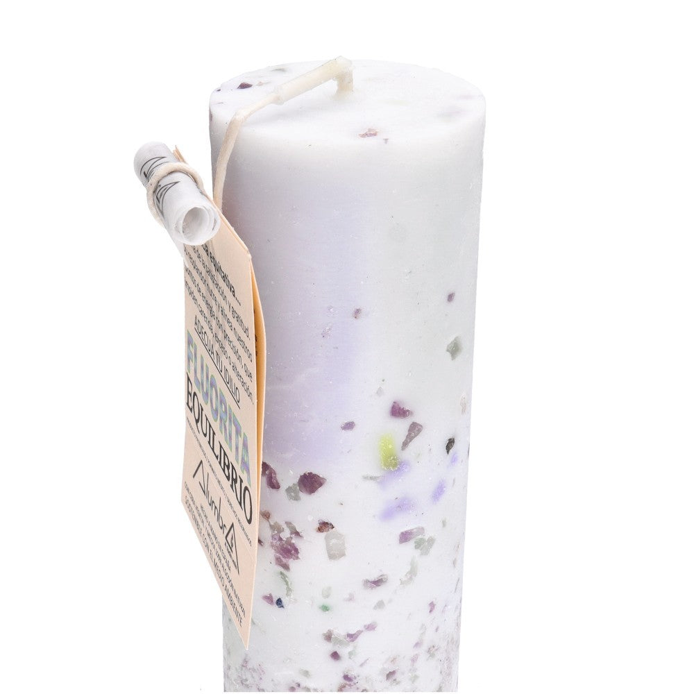 Handgemachte Fluorit-Kerze – Balance & Harmonie