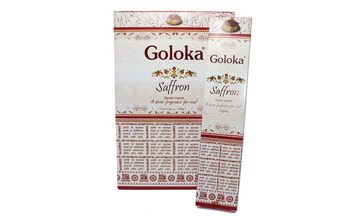 Goloka Saffron Räucherstäbchen – Wärme, Würze und Inspiration