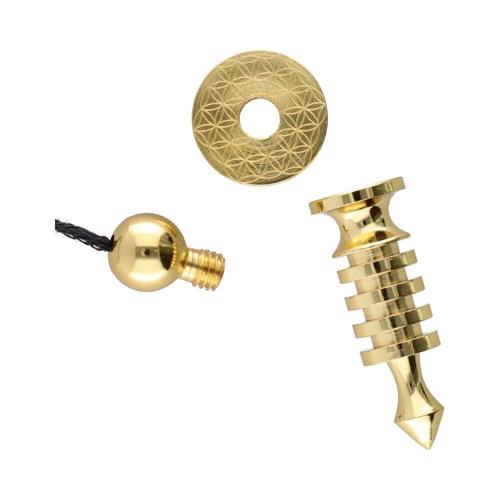 Isis-Pendel mit 4 Batterien & Blume des Lebens – Bronze