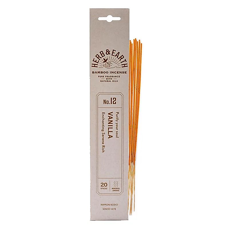 Nippon Kodo Herb and Earth Vanille Räucherstäbchen Verpackung