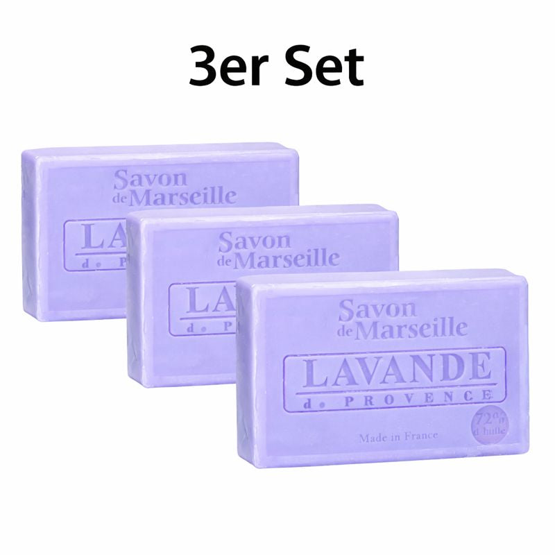 3er Pack Marseille Seife Lavendel 100 g – Le Chatelard 1802 – Provence