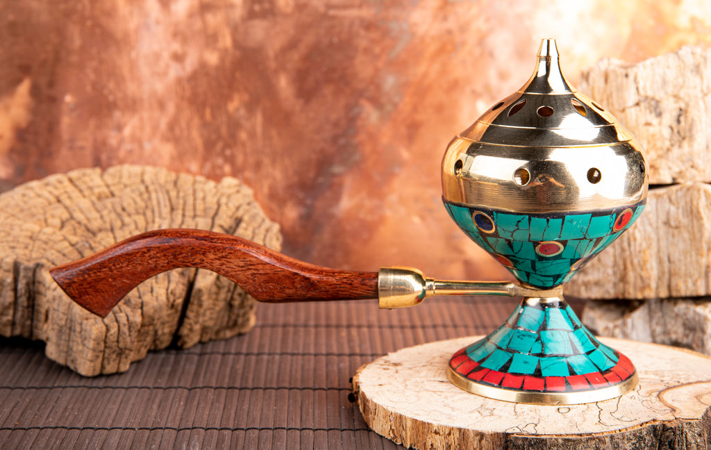 Räuchergefäß – Selena mit Steinen – Messing