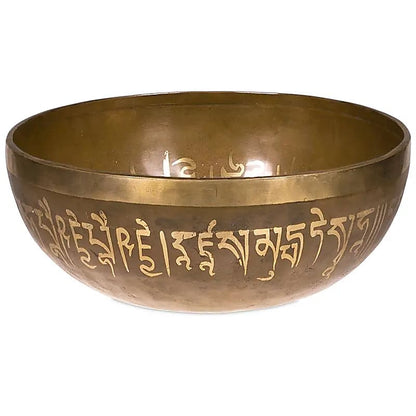 Medicine Buddha singing bowl with engraving