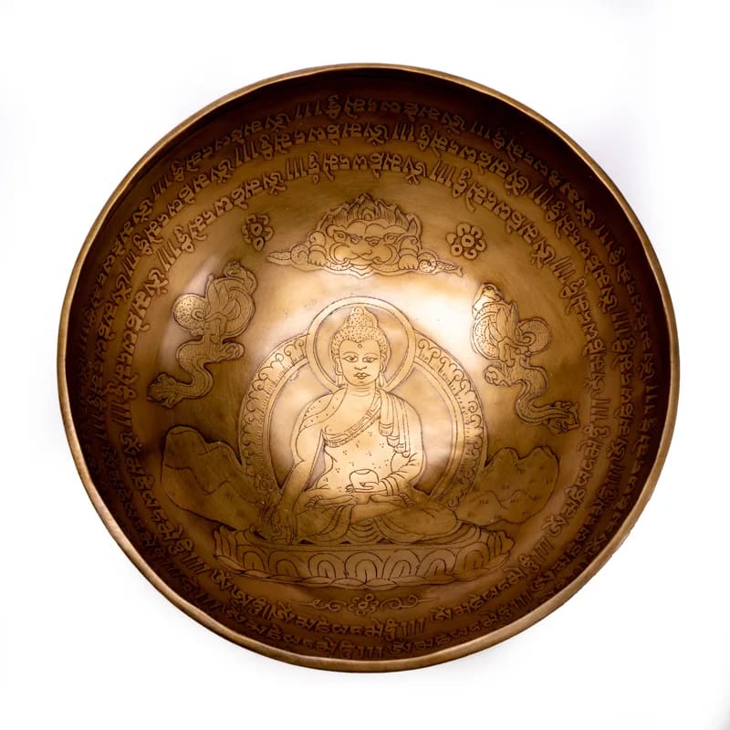 Klangschale Medizin Buddha graviert