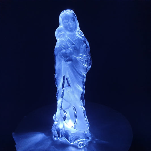 Kristall Maria mit Jesus Kind