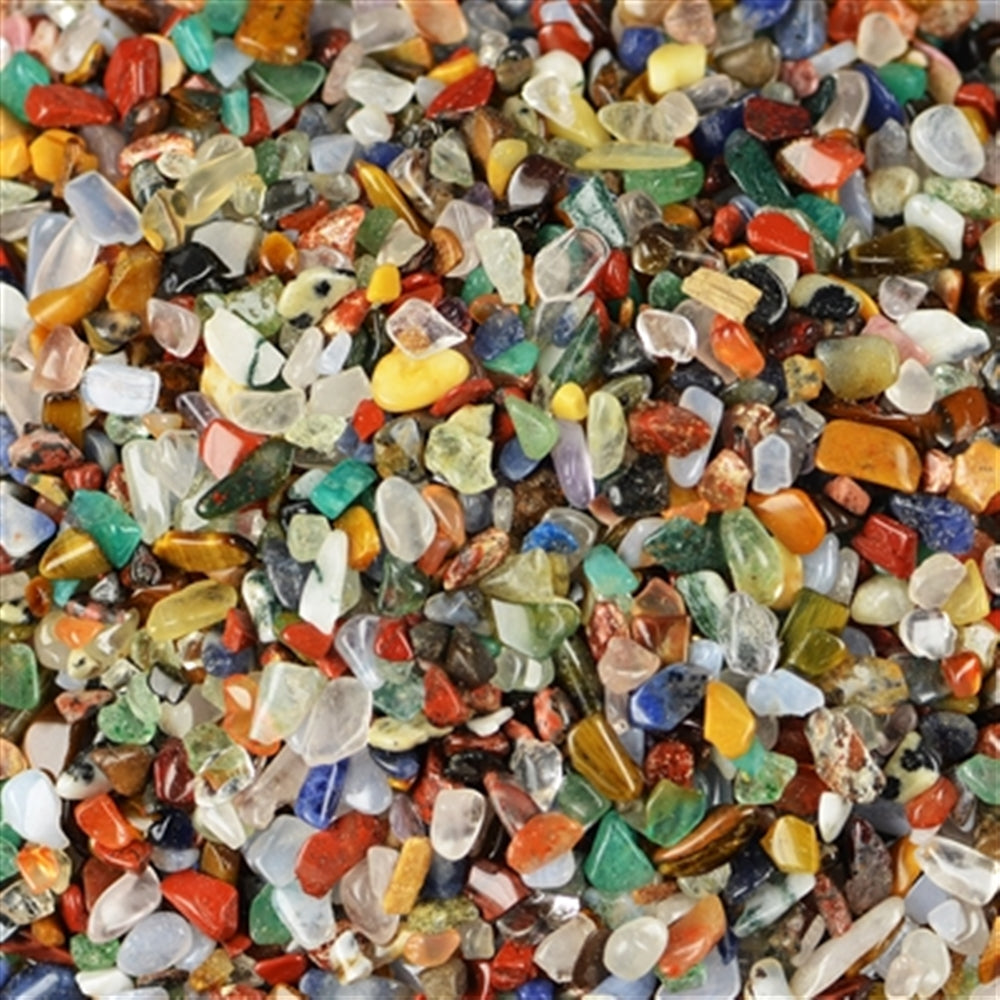 Colorful mix of tumbled stones 3-7mm long Africa 100g
