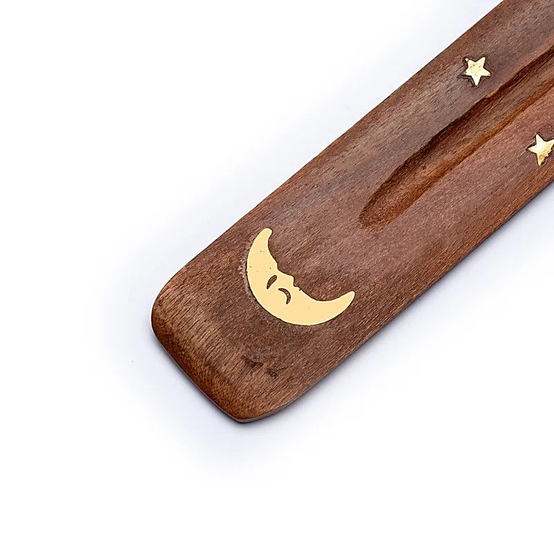Incense stick holder wood moon