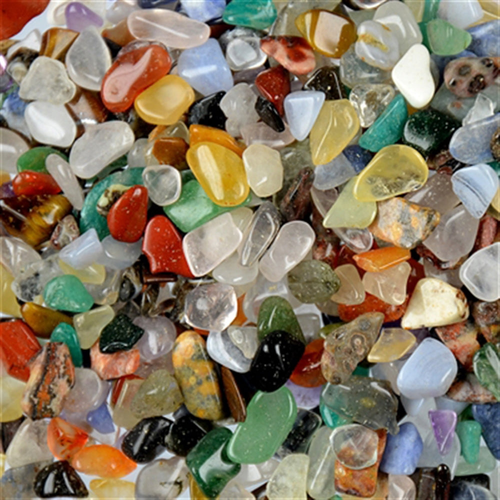 Colorful mix of tumbled stones 4 - 11mm long Africa 100g