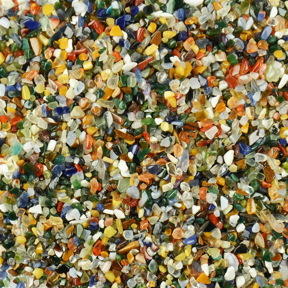 Colorful mix of tumbled stones 1 - 2mm long Africa 100g