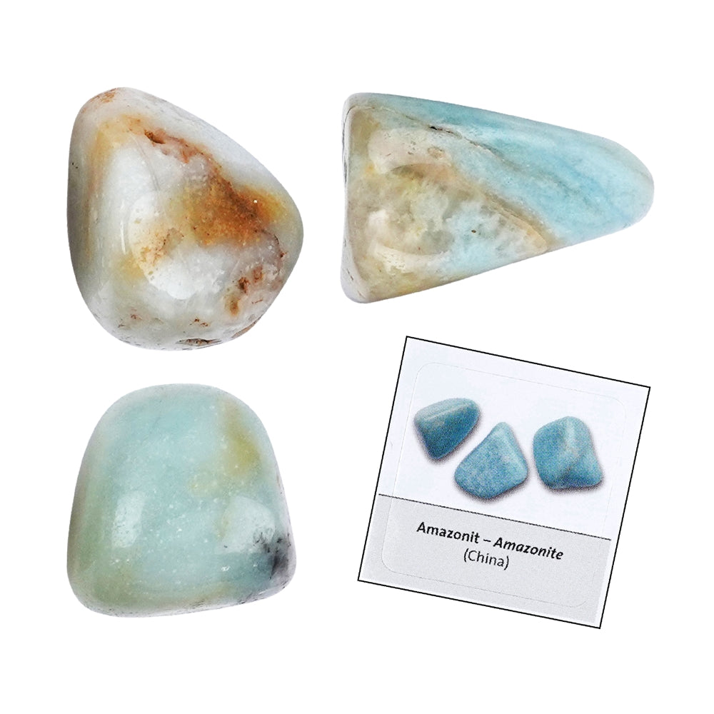 Tumbled stone with Amazonite sticker