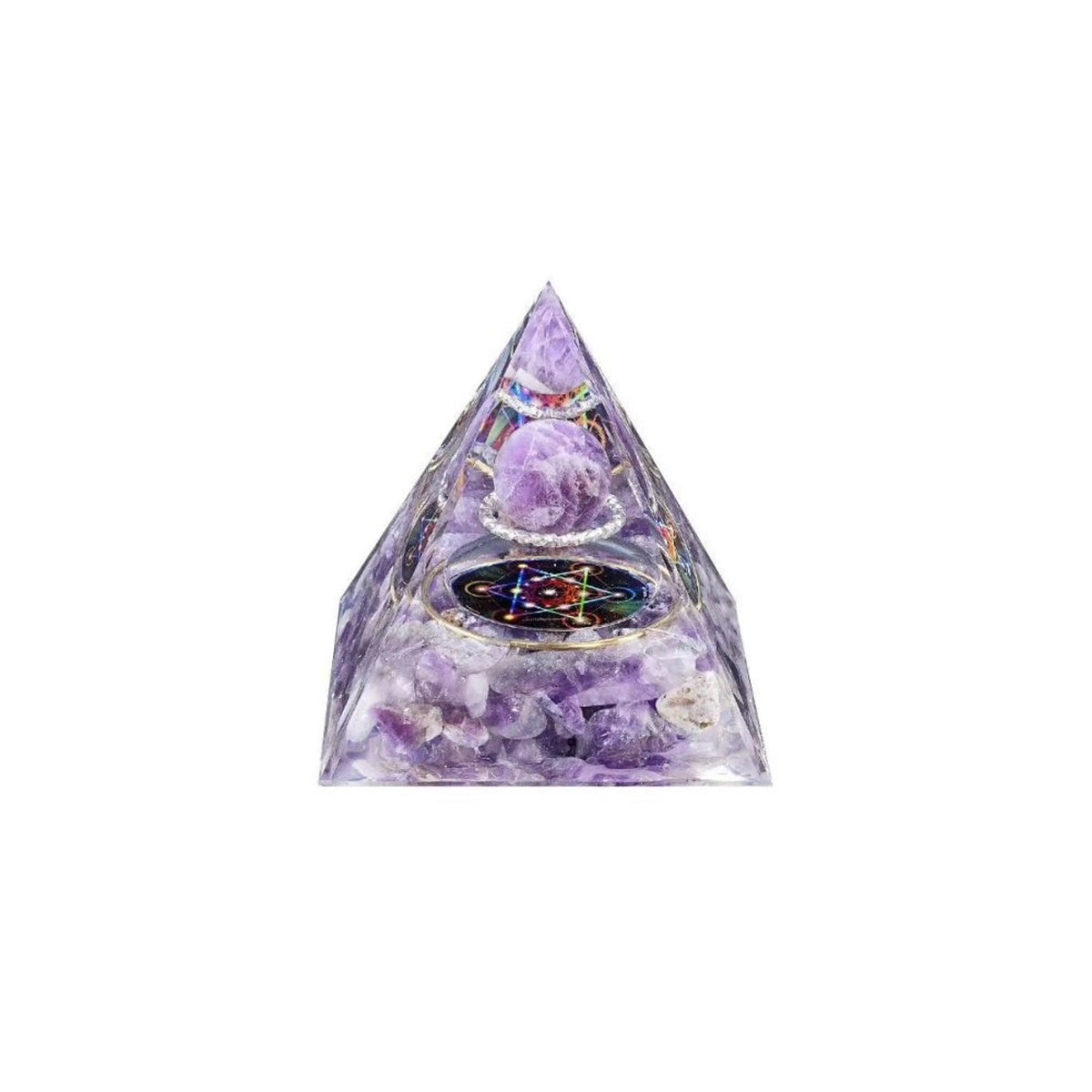 ARABESK Orgonit-Pyramide mit Amethyst und Metatron-Motiv