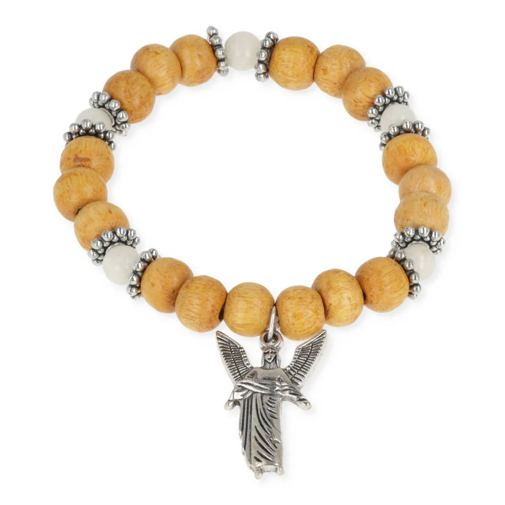 Armband Erzengel Gabriel mit Regenbogen-Mondstein