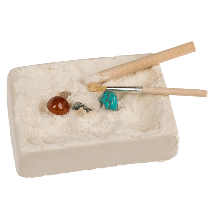 Ausgrabungsset mit 5 Edelsteinen – Spannende Entdecker-Abenteuer für kleine Forscher