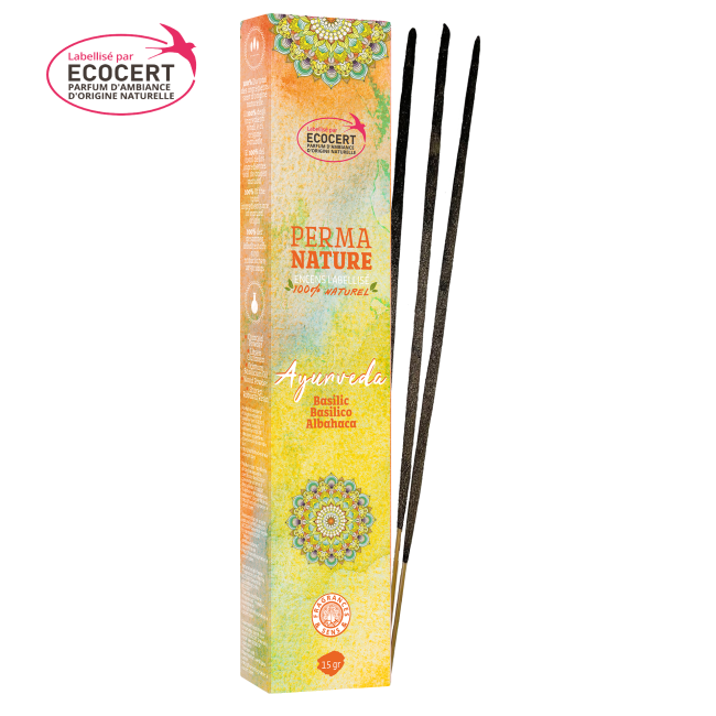 Perma Nature Ayurveda – Basilikum Räucherstäbchen – Klärung, Heilung & spirituelle Balance