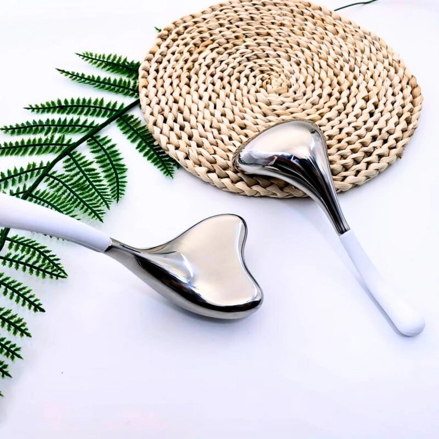 Caudale Gesichtsmassagegerät – Edelstahl für strahlende Haut